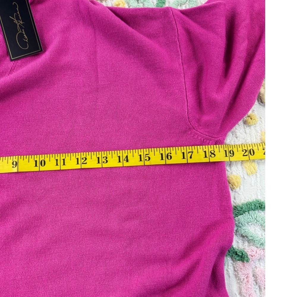 DG2 Diane Gilman Pink Asymmetrical Turtleneck Sweater Womens Small NWT Fuchsia - Picture 5 of 10